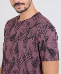 Camiseta-Masculina-Estampada-Folhagem-Manga-Curta-Gola-Careca-Vinho-9572798-Vinho_4