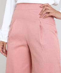 Calca-Feminina-Pantacourt-em-Linho-Rose-9588436-Rose_4