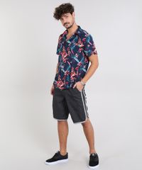 Bermuda-Jeans-Masculina-com-Faixa-Contrastante-e-Cordao-Preta-9541776-Preto_3