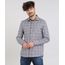 Camisa-Masculina-Estampada-Xadrez-com-Bolsos-em-Flanela-Manga-Longa-Cinza-Mescla-9365240-Cinza_Mescla_1