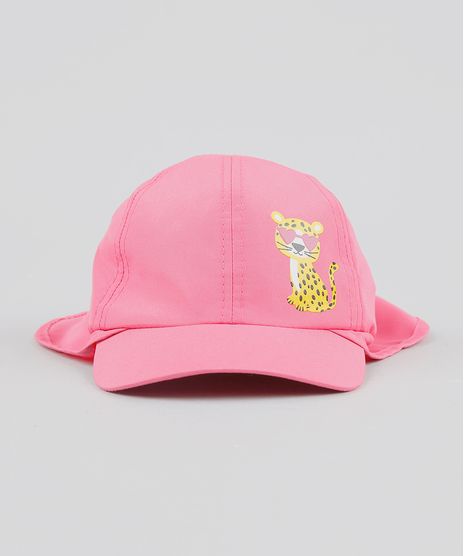 Bone-Infantil-Aba-Curva-Onca-com-Protecao-UV50--Pink-9537523-Pink_1