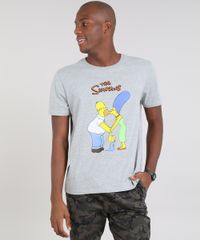 Camiseta-Masculina-Os-Simpsons-Manga-Curta-Gola-Careca-Cinza-Mescla-9607967-Cinza_Mescla_1