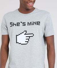 Camiseta-Masculina--She-s-Mine--Manga-Curta-Gola-Careca-Cinza-Mescla-9607960-Cinza_Mescla_5