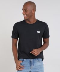 Camiseta-Masculina--King--Manga-Curta-Gola-Careca-Preta-9607966-Preto_1