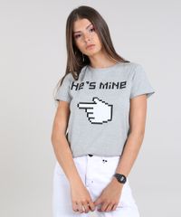 Blusa-Feminina--He-s-Mine--Manga-Curta-Decote-Redondo-Cinza-Mescla-9609081-Cinza_Mescla_1