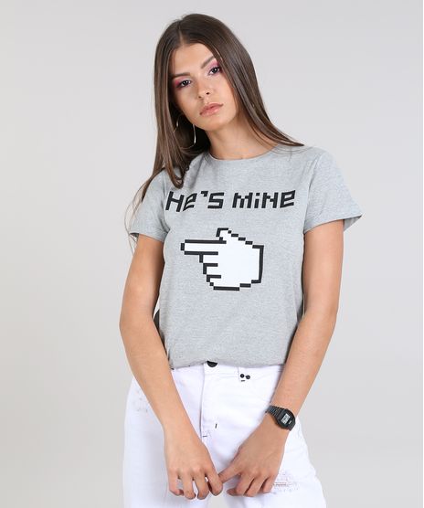 Blusa-Feminina--He-s-Mine--Manga-Curta-Decote-Redondo-Cinza-Mescla-9609081-Cinza_Mescla_1