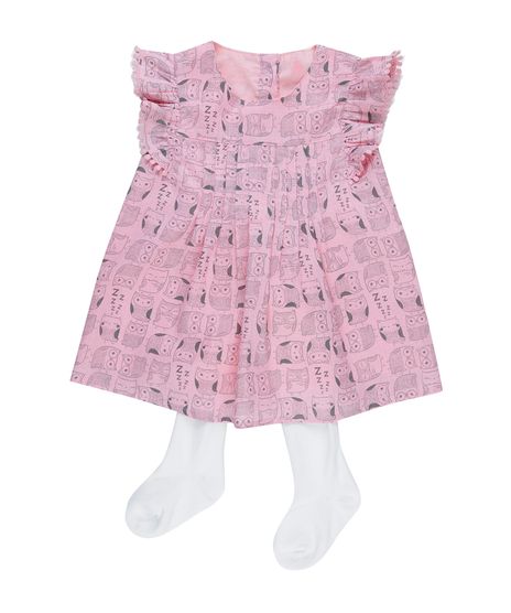 Vestido-Estampado-de-Corujas---Meia-Calca-Rosa-8342185-Rosa_1