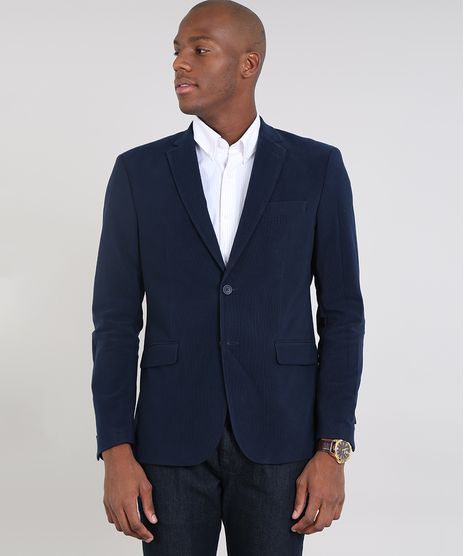 Blazer-Masculino-Canelado-com-Bolsos-Azul-Marinho-9381661-Azul_Marinho_1