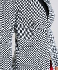 Blazer-Feminino-Estampado-Xadrez-com-Bolsos-Preto-9440892-Preto_4