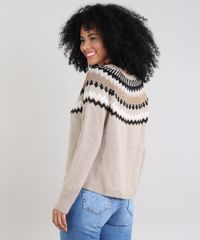 Sueter-Feminino-com-Estampa-Geometrica-em-Trico-Kaki-9426816-Kaki_2