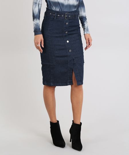 Saia-Jeans-Feminina-com-Cinto-e-Ilhos-Azul-Escuro-9587509-Azul_Escuro_1