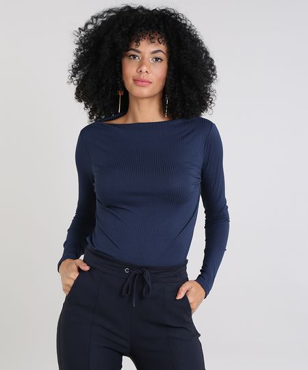 Blusa-Feminina-Canelada-Manga-Longa-Decote-Canoa-Azul-Marinho-9574011-Azul_Marinho_1 Blusa-Feminina-Canelada-Manga-Longa-Decote-Canoa-Azul-Marinho-9574011-Azul_Marinho_1
