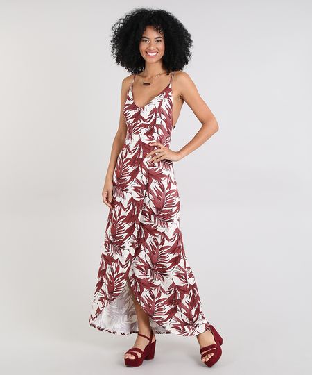 Vestido-Feminino-Longo-Transpassado-Estampado-de-Folhagem-Alca-Fina-Bege-Claro-9572445-Bege_Claro_1 Vestido-Feminino-Longo-Transpassado-Estampado-de-Folhagem-Alca-Fina-Bege-Claro-9572445-Bege_Claro_1