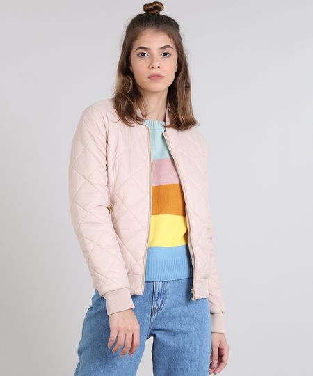 jaqueta feminina bomber jacquard matelasse