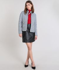 Jaqueta-Feminina-Puffer-Estampada-Pied-de-Poule-com-Fivela-Preta-9357190-Preto_1