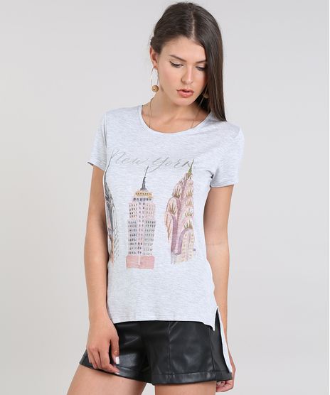 Blusa-Feminina--New-York--Manga-Curta-Decote-Redondo-Cinza-Mescla-Claro-9574772-Cinza_Mescla_Claro_1