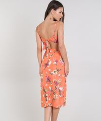Vestido-Feminino-Midi-Estampado-Floral-com-Vazado-Alca-Media-Coral-9564233-Coral_2