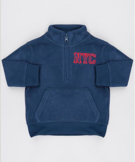 Blusao-Infantil--NYC--em-Fleece-com-Meio-Ziper-Azul-9336216-Azul_1
