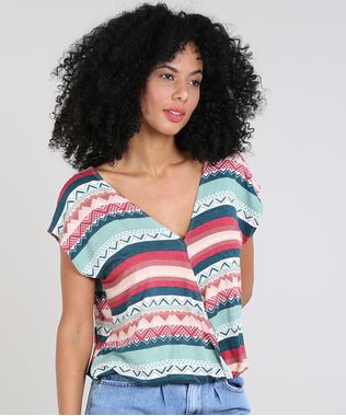 Blusa-Feminina-Transpassada-Estampada-Etnica-Manga-Curta-Decote-V-Verde-Claro-9572030-Verde_Claro_1