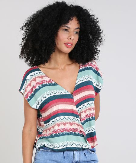 Blusa-Feminina-Transpassada-Estampada-Etnica-Manga-Curta-Decote-V-Verde-Claro-9572030-Verde_Claro_1
