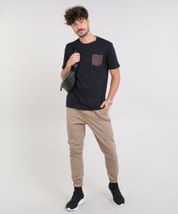 Camiseta-Masculina-com-Bolso-Estampado-Animal-Print-Manga-Curta-Gola-Careca-Preta-9549389-Preto_3