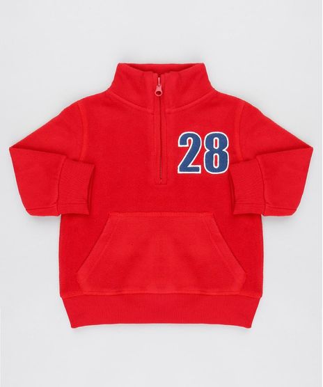 Blusao-Infantil-em-Fleece-com-Meio-Ziper-Vermelho-9336215-Vermelho_1