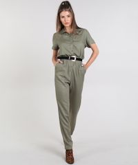 Macacao-Feminino-com-Bolsos-Manga-Curta-Verde-Militar-9605181-Verde_Militar_1