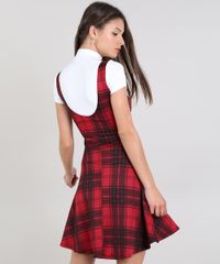 Vestido-Feminino-Curto-Evase-Estampado-Xadrez-Alca-Media-Vermelho-9569125-Vermelho_2