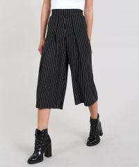 Calca-Pantacourt-Feminina-Transpassada-Estampada-Risca-de-Giz-Preta-9571385-Preto_1