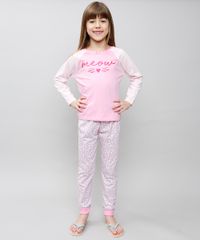Pijama-Infantil--Meow--Raglan-Manga-Longa-Rosa-9527874-Rosa_1