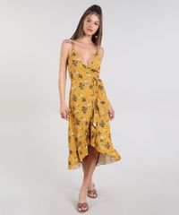 Vestido-Feminino-Midi-Envelope-Estampado-Floral-Alca-Fina-Mostarda-9440467-Mostarda_1