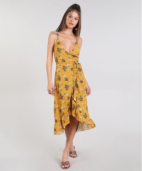 Vestido-Feminino-Midi-Envelope-Estampado-Floral-Alca-Fina-Mostarda-9440467-Mostarda_1