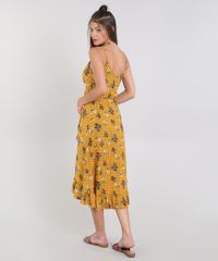 Vestido-Feminino-Midi-Envelope-Estampado-Floral-Alca-Fina-Mostarda-9440467-Mostarda_2