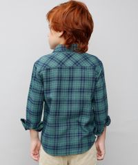 Camisa-Infantil-Estampada-Xadrez-com-Bolso-Manga-Longa-Verde-9382072-Verde_2