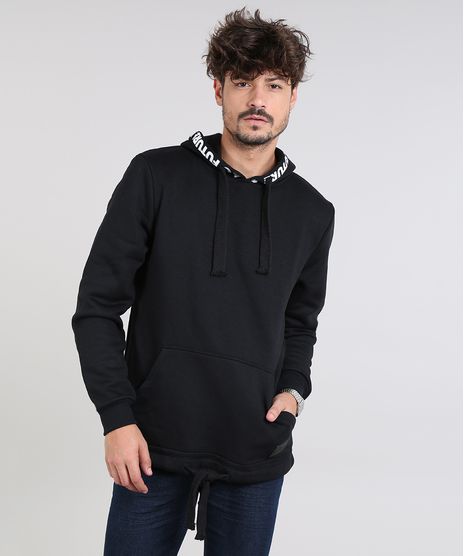 Blusao-Masculino--No-Future--com-Capuz-e-Bolso-em-Moletom-Preto-9363410-Preto_1