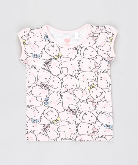 Blusa-Infantil-Estampada-Dinossauros-Manga-Curta-Decote-Redondo-Rosa-Claro-9556289-Rosa_Claro_1