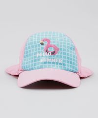 Bone-Infantil-Aba-Curva-Flamingo-com-Protecao-UV-50--Rosa-Claro-9439475-Rosa_Claro_1