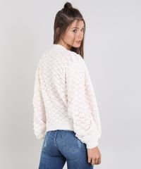Capa-Feminina-Curta-Texturizada-em-Trico--Bege-9358879-Bege_2