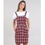 Vestido-Feminino-Curto-Estampado-Xadrez-com-Bolso-Alca-Media-Vermelho-Escuro-9436137-Vermelho_Escuro_1