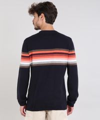 Sueter-Masculino-em-Trico-com-Listras-Gola-Careca-Azul-Marinho-9323658-Azul_Marinho_2