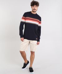 Sueter-Masculino-em-Trico-com-Listras-Gola-Careca-Azul-Marinho-9323658-Azul_Marinho_3