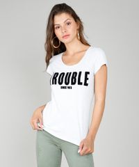 Blusa-Feminina--Trouble-Since-90-s--Decote-Redondo-Manga-Curta-Cinza-Mescla-Claro-9568445-Cinza_Mescla_Claro_1