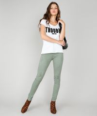 Blusa-Feminina--Trouble-Since-90-s--Decote-Redondo-Manga-Curta-Cinza-Mescla-Claro-9568445-Cinza_Mescla_Claro_3
