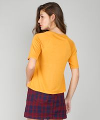 Blusa-Feminina-Cropped--Mood--Manga-Curta-Decote-Redondo-Mostarda-9298008-Mostarda_2