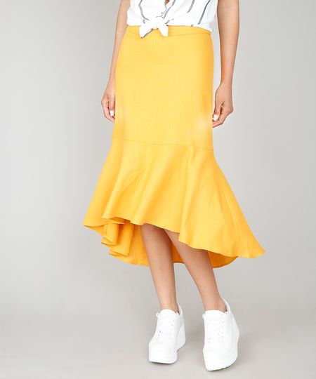 Saia-Feminina-Midi-em-Linho-Mostarda-9095654-Mostarda_1 Saia-Feminina-Midi-em-Linho-Mostarda-9095654-Mostarda_1