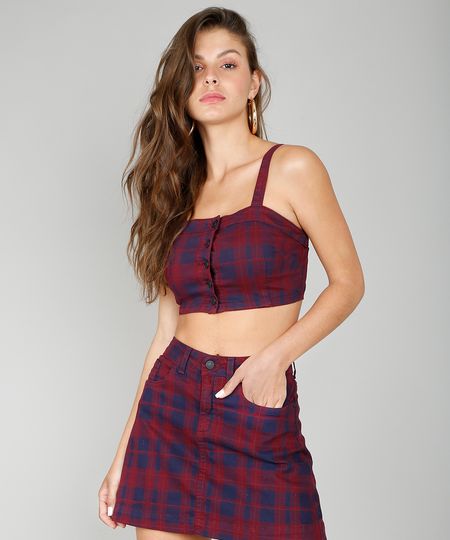 Regata-de-Sarja-Feminina-Cropped-Estampada-Xadrez-Vinho-9587501-Vinho_1 Regata-de-Sarja-Feminina-Cropped-Estampada-Xadrez-Vinho-9587501-Vinho_1