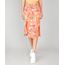 Saia-Feminina-Estampada-Floral-com-Sobreposicao-Coral-9564231-Coral_1