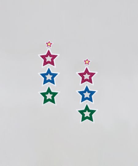 Brinco-Feminino-Pride-Estrelas-com-Glitter-Branco-9589270-Branco_1