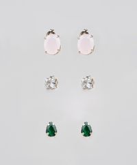 Kit-de-3-Brincos-Femininos-Folheados-com-Pedra-Zirconia-Dourado-9544825-Dourado_1