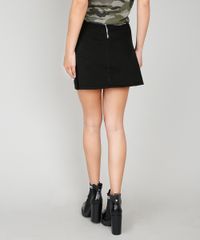 Saia-Feminina-Curta-Canelada-com-Ziper-de-Argola-Preta-9537865-Preto_2